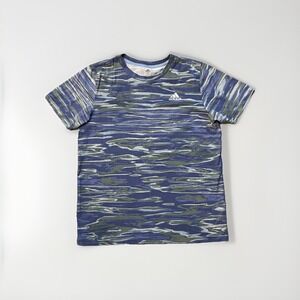 Adidas Boys T-Shirt XL (18/20) Gray Blue Fit